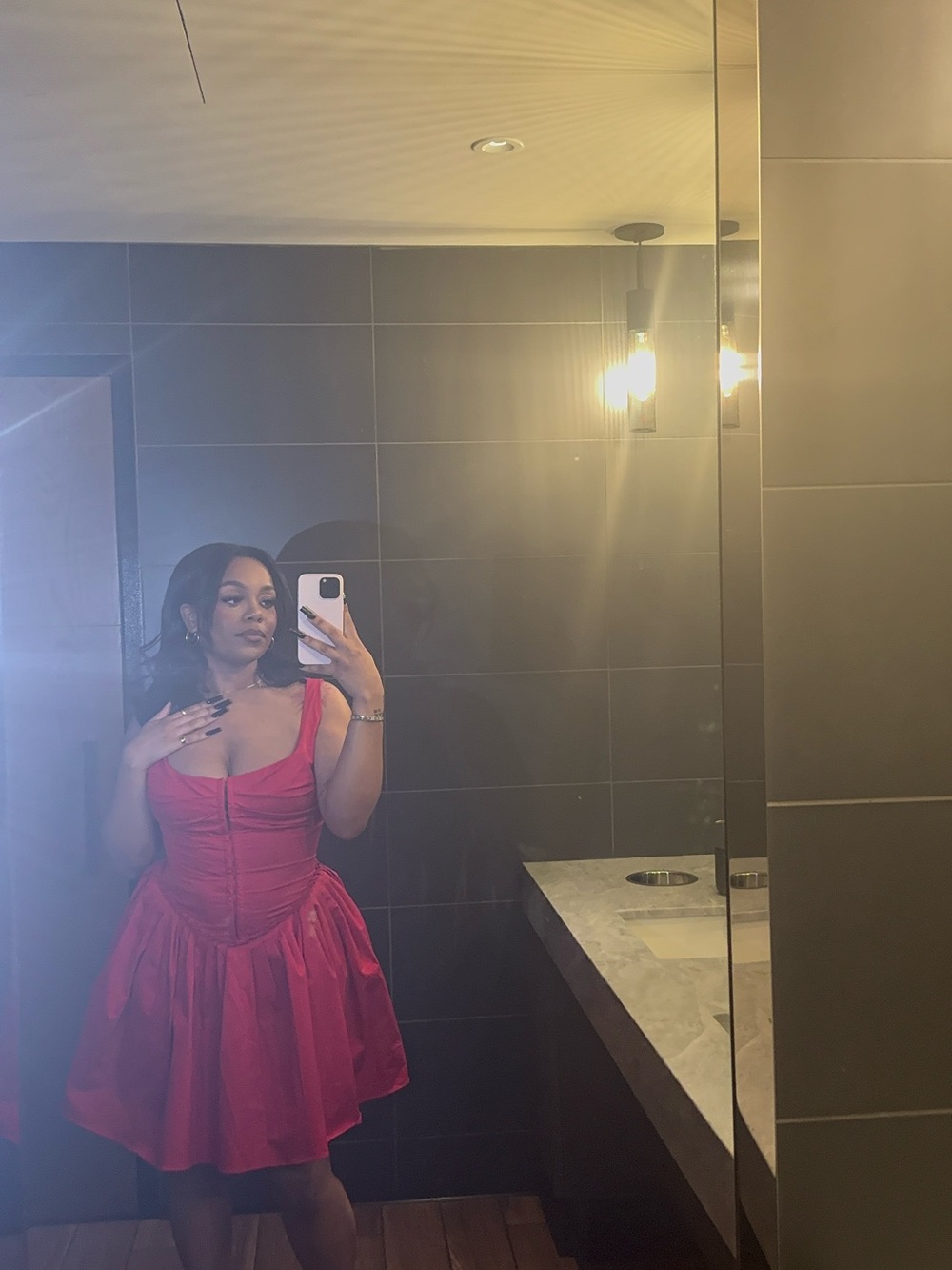 House of cb Cupid dress in red (corset inside)